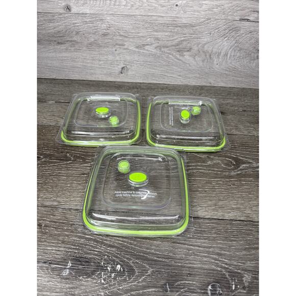 FoodSaver Vacuum Sealer Fresh Preserver Replacement Lid Only ~set Of 3 - Picture 1 of 5